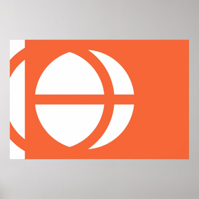 Nagano prefecture, Japan flagga Poster (Framsidan)