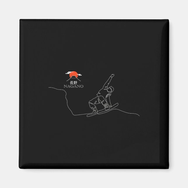 Nagano Snowboard Magnet (Framsidan)
