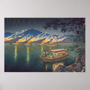 Nagaragawa Cormorant Fishing Tsuchiya Koitsu Poster