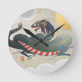 Nagasaki Dragon Round Wall Clock Rund Klocka