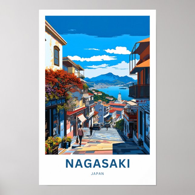 Nagasaki Japan Travel Poster (Framsidan)