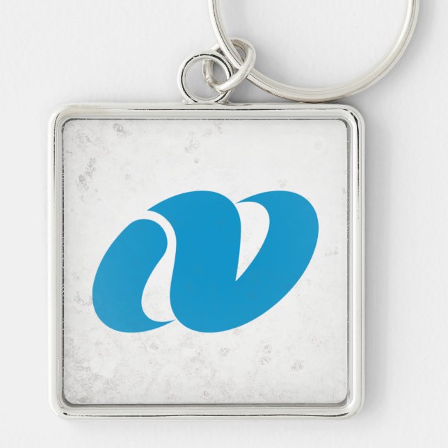 Nagasaki prefecture fyrkantig silverfärgad nyckelring (Framsidan)