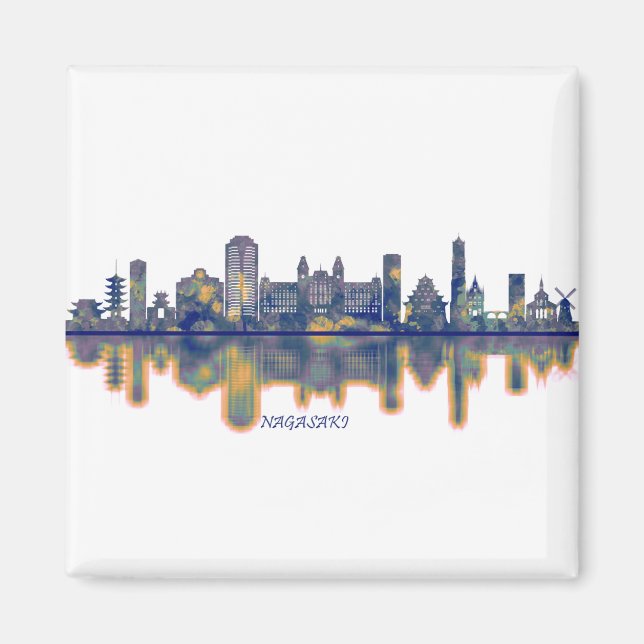 Nagasaki Skyline Magnet (Framsidan)