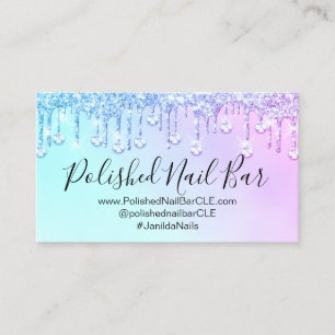 Nagel Artist Holograph Diamond Drives Pinky Diamon Visitkort