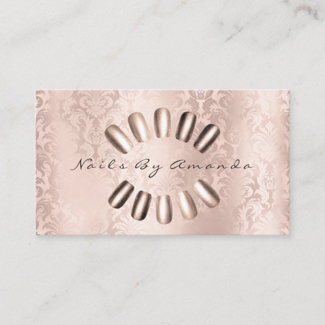 Nagel Artist Makeup Damask Parly Ro Möte Tidsbeställning Kort (Framsida)