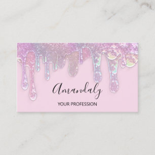 Nagel Beauty Logotyp Drifts Holograph Blue Pastels Visitkort
