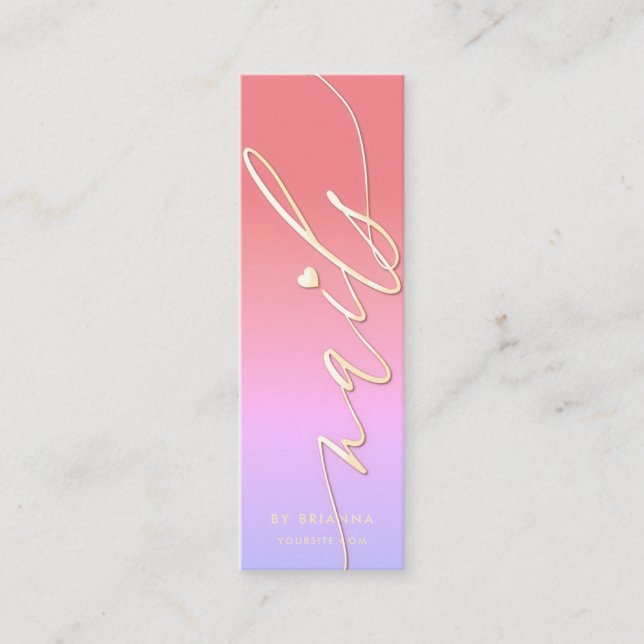 Nagel Beauty Salon Maniboyspecialist Mini Visitkort (Framsida)