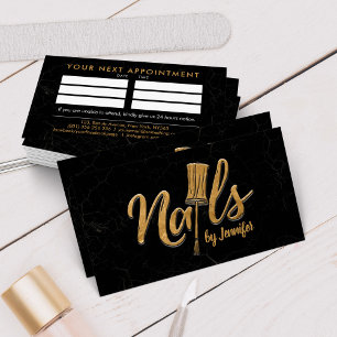 Nagel by - Original Text logotyp Teckning Golden Visitkort