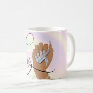 Nagel Chef, nageltekniker, lång naglar, holograf Kaffemugg