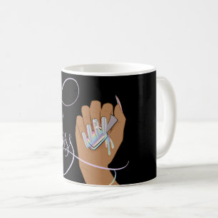 Nagel Chef, nageltekniker, lång naglar, holograf Kaffemugg