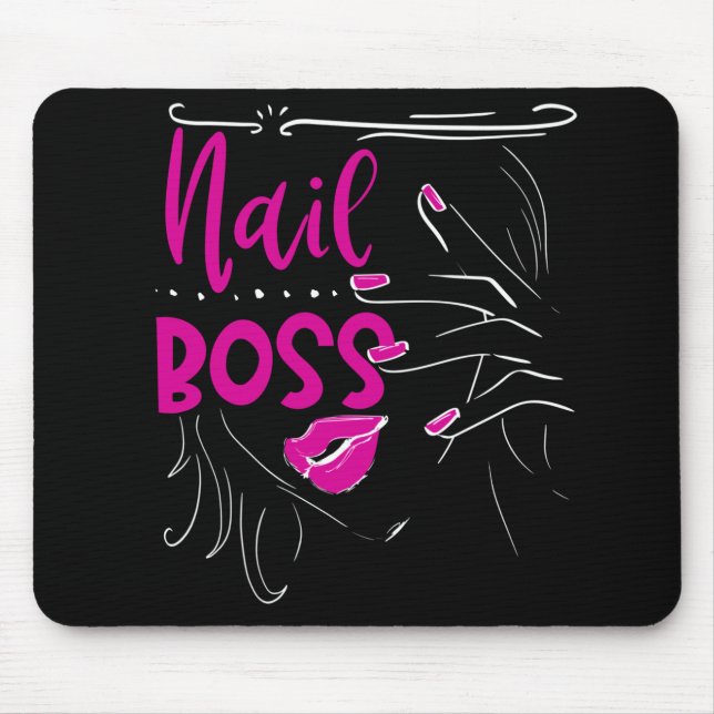 Nagel Chef Tech Technician Manicurist Funny Gift Musmatta (Framsidan)