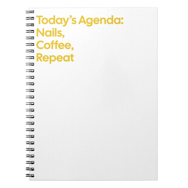 Nagel Coffee Repeat Funny Quote Anteckningsbok (Framsidan)