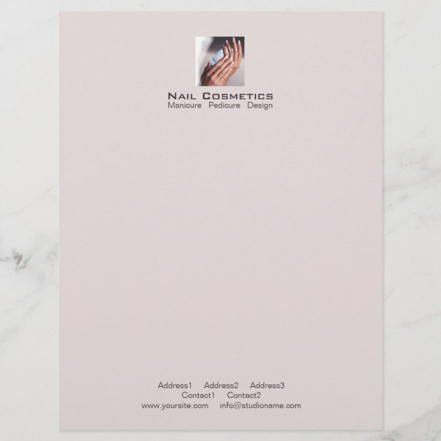 Nagel Cosmetics 1 - Letterhead Brevhuvud (Framsida)