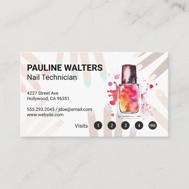 Nagel Flaska och Kap | Manicun Lojalitetskort (Framsida)