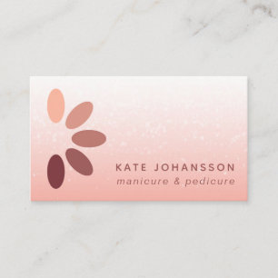 Nagel Logotyp Modern Peach Manicurist Pedicurist Visitkort