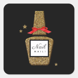 NAGEL MAIL! eleganten i den stilist som finns i na Fyrkantigt Klistermärke