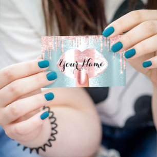 Nagel Makeup Artist Ro driver Ro Rosa Blue Visitkort