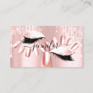 Nagel Makeup Artist Ro Gla Kiss Läppar Ro Glitte Visitkort