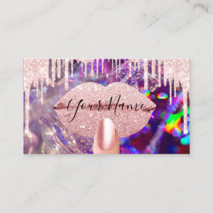Nagel ManiURE Makeup Holographic Kiss Läppar VIP Visitkort