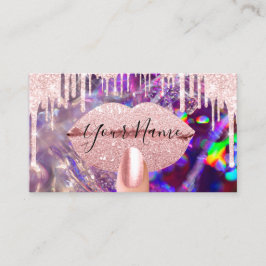 Nagel ManiURE Makeup Holography Kiss Läppar VIP Visitkort