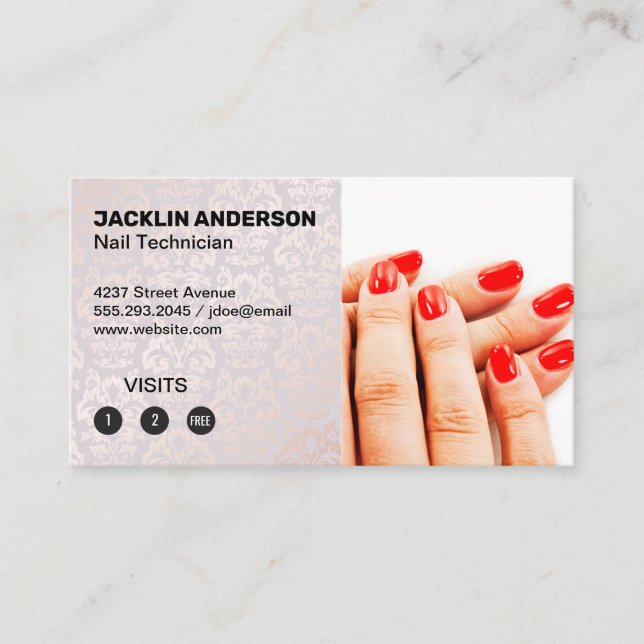 Nagel | Mönster för mask | Lojalty Lojalitetskort (Framsida)