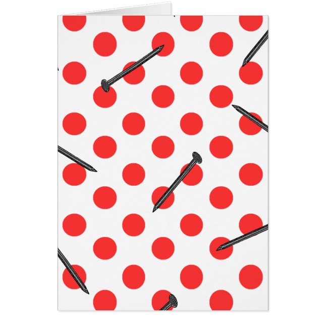 nagel mönster med punkter hälsningskort (Framsidan)