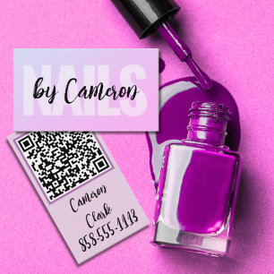 NAGEL Nail Technician Professionell Lila Rosa Visitkort