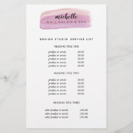 Nagel polsk brush Nail Salon Pris & Services Flygblad