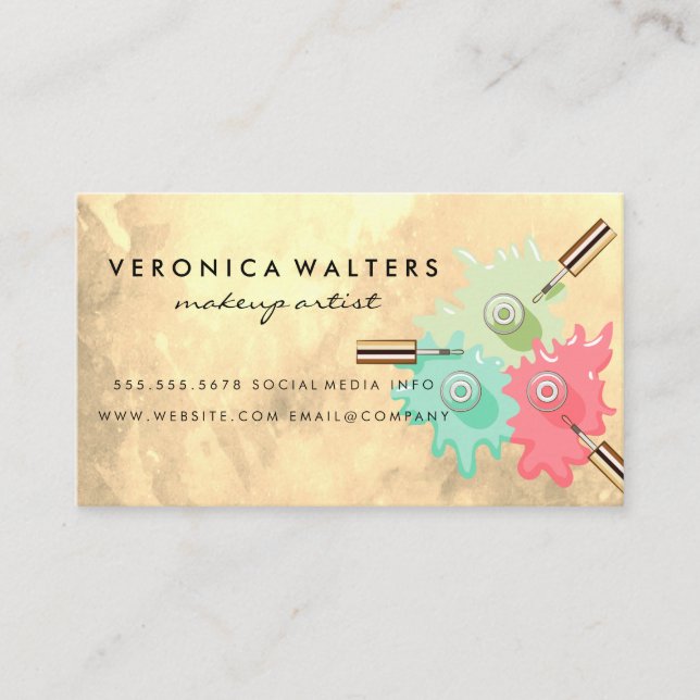 Nagel polsk Flaskor utsöndrad | skönhet Lojalitetskort (Framsida)