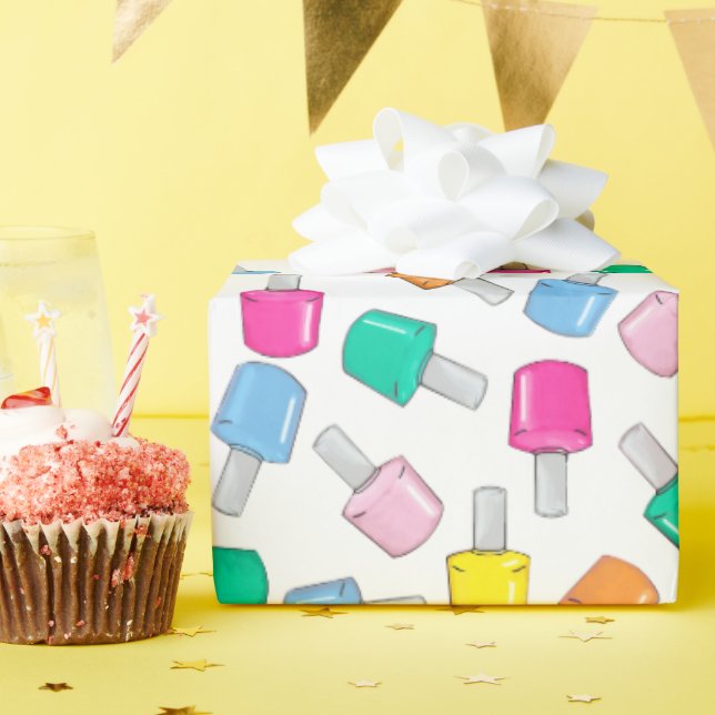 Nagel polsk Spa Party Manicuitday Beauty Birthday Presentpapper (Födelsedagsfest)