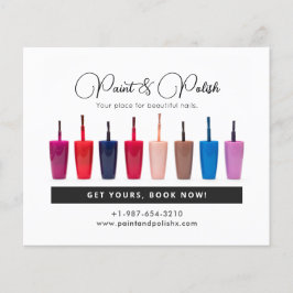 Nagel Polska Färg Set Nail Salon Flyer