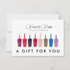 Nagel polska Färg Set Nail Salon Gift Certificate