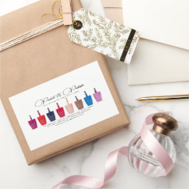 Nagel polska Färg Set Nail Salon Rektangulärt Klistermärke