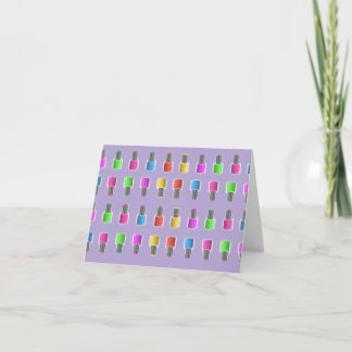 Nagel polska Flaska Mönster Lavender Notecard Kort