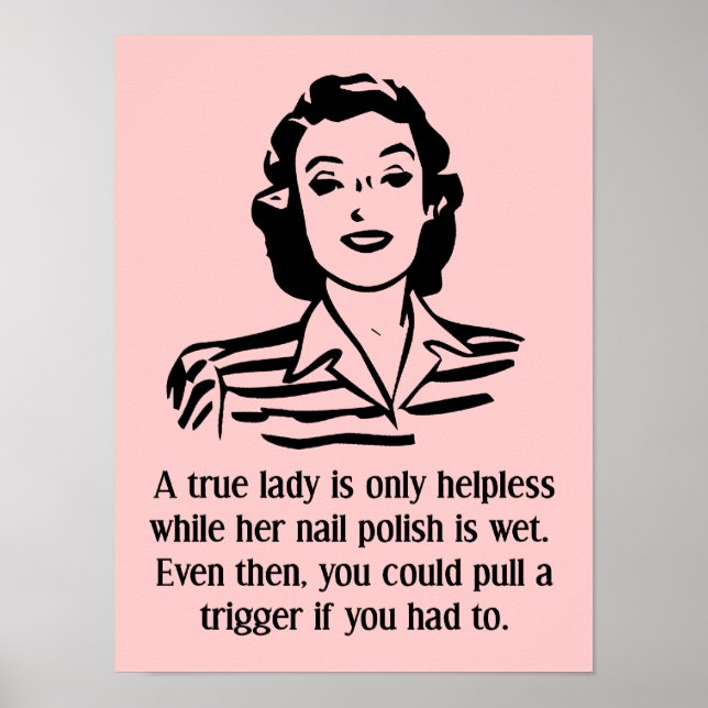 Nagel polska Helpless Funny Poster Sign (Framsidan)