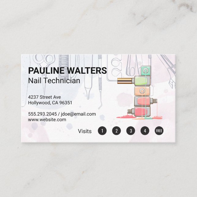 Nagel polska | ManicuVerktyg Lojalitetskort (Framsida)