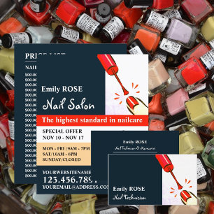 Nagel polska, Nail Technician, Nail Salon Advert Reklamblad