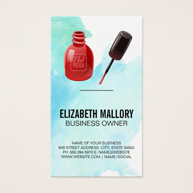 Nagel polska och borstar visitkort (Framsidan)