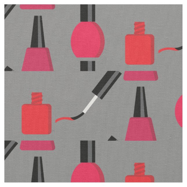 Nagel polska Salon Stylist Red Grått Tyg (Närbild)