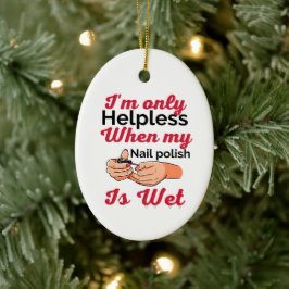 Nagel polske metall-prydnadsföremål julgransprydnad keramik