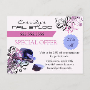 Nagel Pub och Nail Technician Promo Vykort