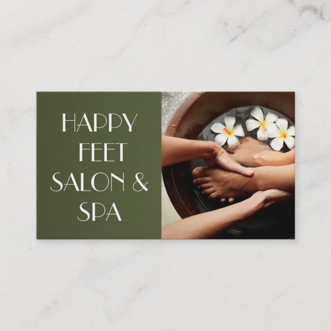 Nagel Salon Manical Pedicure Beauty Spa Visitkort (Framsida)