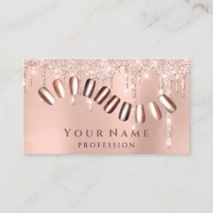 Nagel Salon Manicurist Drives Glitter Ro Visitkort