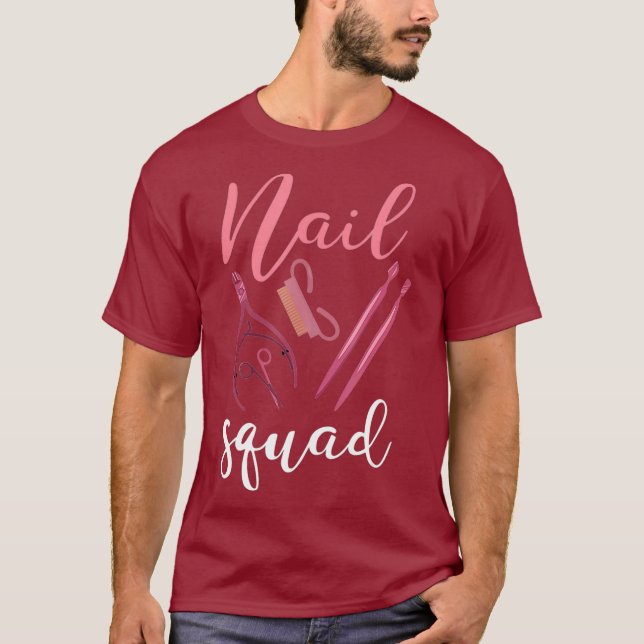 Nagel Squad Shirt Funny Nair Salon Nagel Tech Gift T Shirt (Framsida)