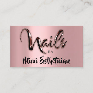 Nagel Studio Artist Nagel Logotyp Script Ro Brown Visitkort