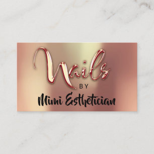 Nagel Studio Artist Nagel Script Logotyp Guld Ro Visitkort