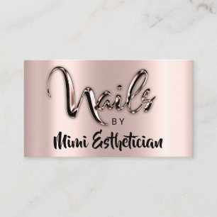 Nagel Studio Artist Nagel Script Logotyp Ro Metali Visitkort