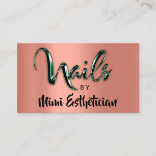 Nagel Studio Artist NailsScript Logotyp Ro Greener Visitkort