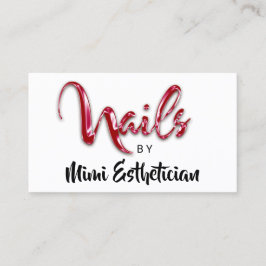 Nagel Studio Artist Red Nagel Script Red WhiteLogo Visitkort