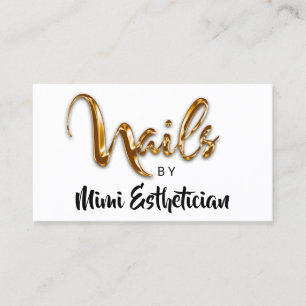 Nagel Studio Artist Red Nagel Script White, Logoty Visitkort